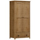 Ver imagem 1 de Guarda Roupa Solteiro 2 Portas 1 Gaveta Madeira Maciça Mazzaro F06 Freijó - Lyam Decor