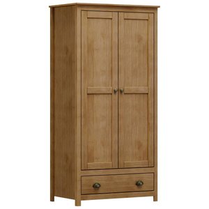 Guarda Roupa Solteiro 2 Portas 1 Gaveta Madeira Maciça Mazzaro F06 Freijó - Lyam Decor