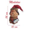 Decoração Enfeite Natal Cachorro Placa Feliz Natal 14cm - 2