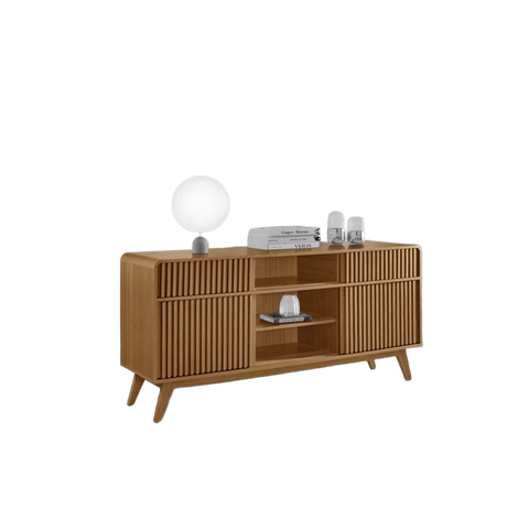 Buffet Aparador Riviera 165cm – Portas Ripadas e Pés Palito