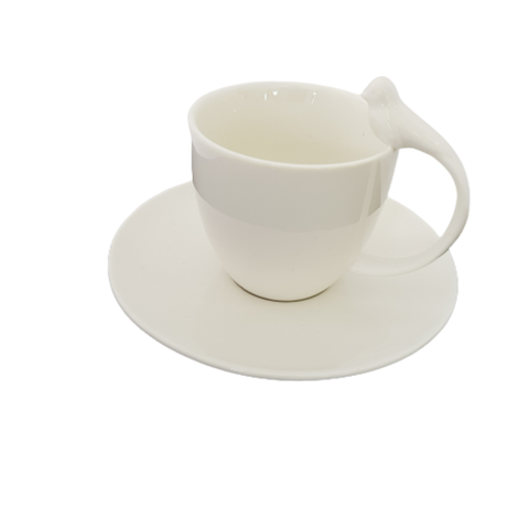 Jogo de Xícaras com Pires Porcelana 12 Peças