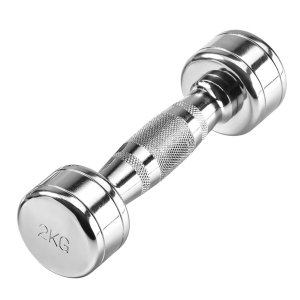 Halter Peso 2kg Cromado Galvanizado Academia Treino Musculaçao Exercicio Pilates Fisioterapia
