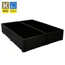 Ver imagem 2 de Cama Box Baú King Bipartido Sintético Preto Emth 193x203x40