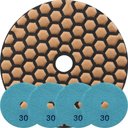 Ver imagem 1 de Kit 2 Disco Lixa Polimento a Seco Mármore 10cm Grão 30