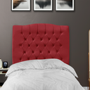 Ver imagem 3 de Cabeceira de Cama Box Solteiro 90 Cm Dunas - Veludo Vermelho.