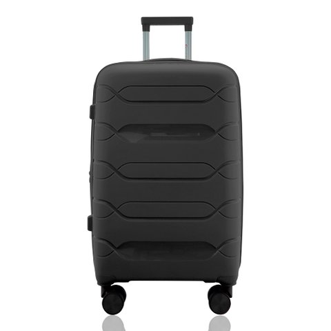 Mala Média 23kg Despachada Expansiva Rígida Polipropileno Rodas Duplas 360º Cadeado Tsa Gladiador P1