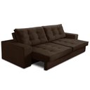 Ver imagem 4 de Sofá Retrátil e Reclinável 2 Lugares 1,50m com Molas Melissa Suede Marrom Rover & Beato