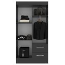 Ver imagem 3 de Guarda-roupa Solteiro Conde 4 Portas 2 Gavetas Cor Preto