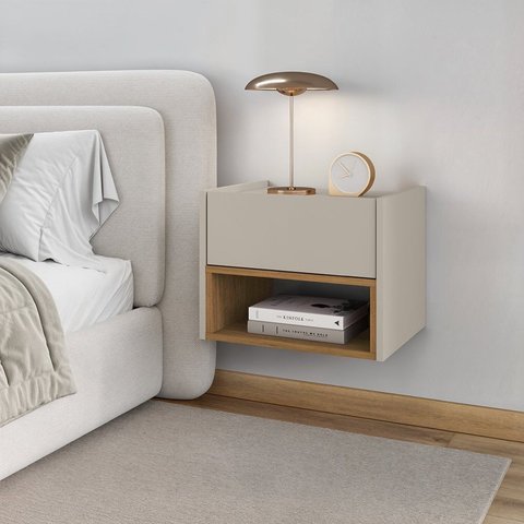 Mesa de Cabeceira Florença 1 Gaveta e 1 Nicho