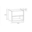 Ver imagem 3 de Mesa de Cabeceira Florença 1 Gaveta e 1 Nicho