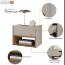 Ver imagem 7 de Mesa de Cabeceira Florença 1 Gaveta e 1 Nicho