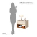 Ver imagem 2 de Mesa de Cabeceira Florença 1 Gaveta e 1 Nicho Marrom