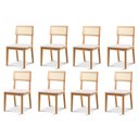 Ver imagem 1 de Kit com 8 Cadeiras de Jantar Ava Encosto Telinha Bege Nude