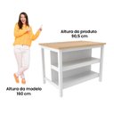 Ver imagem 4 de Bancada Ilha de Cozinha com 2 Prateleiras 120cm Ditália