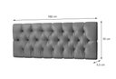 Ver imagem 2 de Cabeceira para Cama Casal Estofada 1.60M Cinza - Rede Móveis