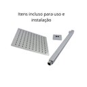 Ver imagem 4 de Ducha Chuveiro para Banheiro Inox 304 20x20 – Inox Prata - Gourmet