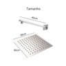 Ducha Chuveiro para Banheiro Inox 304 20x20 – Inox Prata - Gourmet - 6