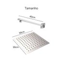 Ver imagem 6 de Ducha Chuveiro para Banheiro Inox 304 20x20 – Inox Prata - Gourmet