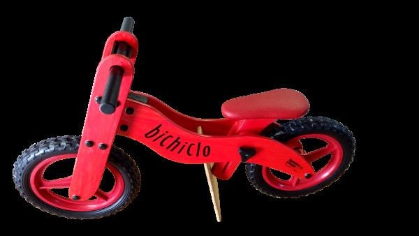 Bicicleta Infantil de Madeira Aro 12 - Bichiclo Vermelha/Vm - 2