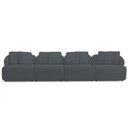 Ver imagem 2 de Sofá 4 Lugares para Sala de Estar Living 308cm Arlo F04 Bouclê Grafite Tc-10050 - Lyam Decor