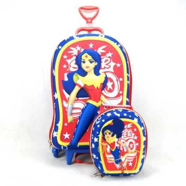 Kit Mochilete e Lancheira Mulher Maravilha Dc Super Girls - 2