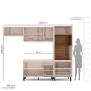 Ver imagem 2 de Armário de Cozinha Modulada Completa 4 Peças 270cm sem Tampo 250029 Koya Politorno Móveis