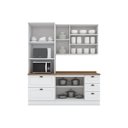 Ver imagem 3 de Cozinha Compacta Modulada 3 Peças 100% MDF com Armário Torre Quente e Balcão com Tampo Branca Emily
