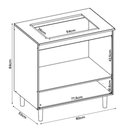 Ver imagem 4 de Balcão Cozinha para Cooktop 80cm com 1 Gaveta Ipe