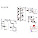 Ver imagem 3 de Armário Cozinha Modulada Completa 314cm com Balcão Veneza Multimóveis Mp3759 Preto/dourado