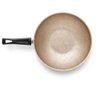 Panela Wok Cristal Superflon em Alumínio 28cm 4,3l Preto/bege Mta - 4