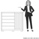 Ver imagem 6 de Cômoda Sapateira Duello 5 Gavetas 1 Porta Cinamomo/off White