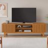 Rack para Tv 70 Polegadas 2 Portas Ripadas Trunfo Pés Mdf Usinados Jcm Movelaria - 2