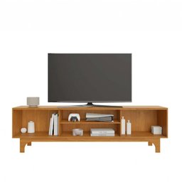 Rack para Tv 70 Polegadas 2 Portas Ripadas Trunfo Pés Mdf Usinados Jcm Movelaria - 3