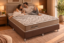 Ver mais imagens de Kit Mola Econômico Queen Virtus Pocket Base Box Ecopedic Marrom Ecopremium