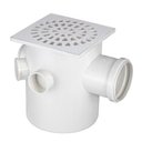 Ver imagem 1 de Caixa Sifonada Grelha Quadrada Branca Dn150X185X75 Krona