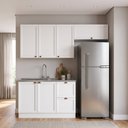 Ver imagem 1 de Cozinha Compacta Modulada 3 Peças sem Tampo Casuá Branca Unna
