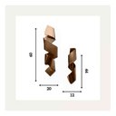 Ver imagem 3 de Kit Decoração 02 Esculturas Parede Abstrato Sala Hall Escritório Loja Home Decor Bronze