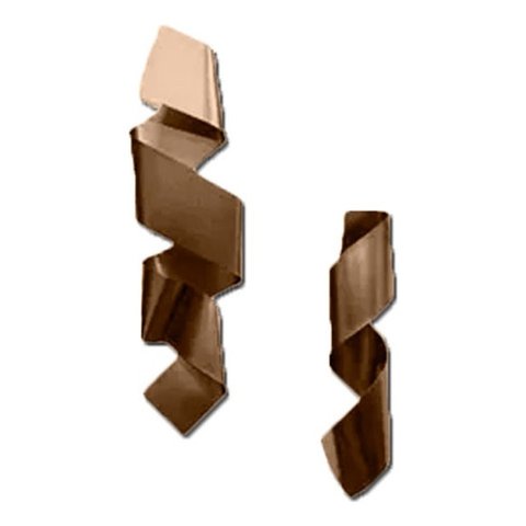 Kit Decoração 02 Esculturas Parede Abstrato Sala Hall Escritório Loja Home Decor Bronze