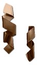 Ver imagem 1 de Kit Decoração 02 Esculturas Parede Abstrato Sala Hall Escritório Loja Home Decor Bronze