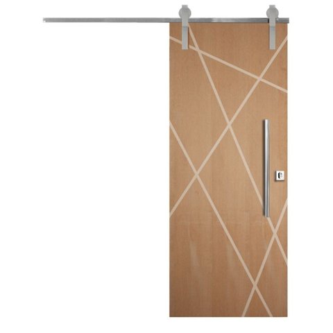Porta de Correr Agatha Trilho Soft Pux. Tubolar Cromado 1.10 X 2.10 Lado Esquerdo – Hale