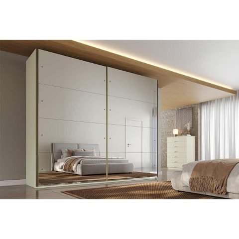 Guarda Roupa Casal 2 Ptas 2ESP 6GAV Hanover Off White Europa