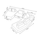 Ver imagem 4 de Sofá Sala de Estar Modulado Design Moderno 615cm Pés de Madeira Appa Veludo Bege G93 - Gran Belo