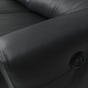 Ver imagem 2 de Sofá Sala de Cinema Elétrico Maldivas Reclinável Retrátil 4 Lugares 281cm Couro Preto