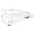 Ver imagem 4 de Sofá Sala de Cinema Elétrico Maldivas Reclinável Retrátil 4 Lugares 281cm Couro Preto