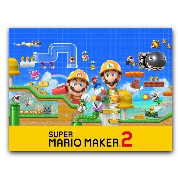 Placa Mdf 20 Cm X 30 Cm - Mario Maker 2 Luigi (Bd54) - 1
