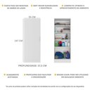 Ver imagem 3 de Armário Multiuso Lavanderia Com 1 Porta Multimóveis Branco
