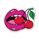 Ver imagem 1 de Adesivo Decorativo em Relevo Fácil Aplicação Boca Cereja Cor Branco