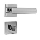 Ver imagem 1 de Fechadura Banheiro 3F Serie Roseta Quadrada Cromada 55Mm