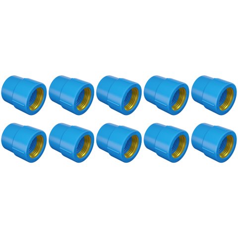 Kit Luva Sold Bch Latão 25x3/4 Fortlev - 10 Unidades