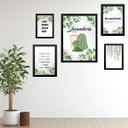 Ver imagem 1 de Composição 5 Quadros para Lavanderia:madeira Branca